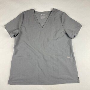 FIGS Women's Gray Casma Three Pocket Scrub Top Size XL